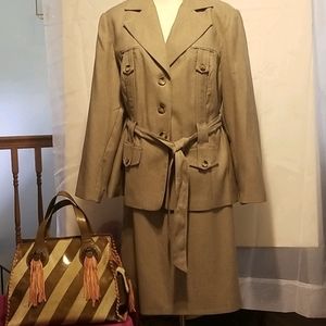 Gorgeous Herringbone Neutral Womens Suit